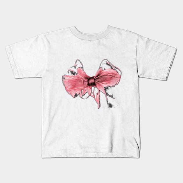 bow ribbon Kids T-Shirt by momo1978